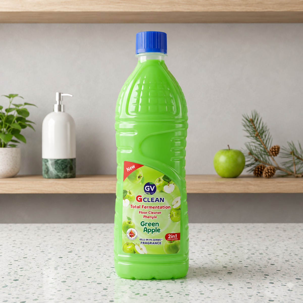 Herbal Formulation Phenyle (Green Apple)